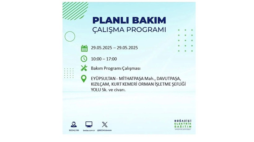 Yarın bu ilçelerde elektrikler gidecek: 29 Mayıs elektrik kesintileri - Resim: 30