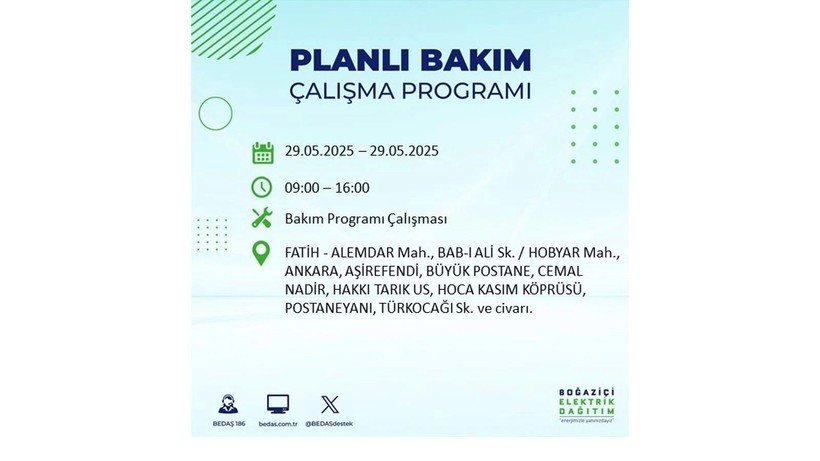 Yarın bu ilçelerde elektrikler gidecek: 29 Mayıs elektrik kesintileri - Resim: 33
