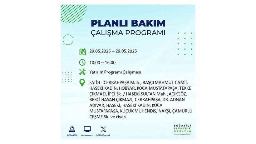Yarın bu ilçelerde elektrikler gidecek: 29 Mayıs elektrik kesintileri - Resim: 34