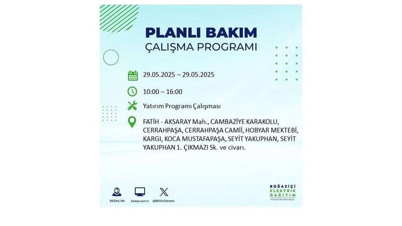 Yarın bu ilçelerde elektrikler gidecek: 29 Mayıs elektrik kesintileri - Resim: 35