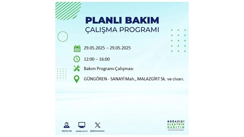 Yarın bu ilçelerde elektrikler gidecek: 29 Mayıs elektrik kesintileri - Resim: 39