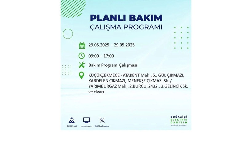 Yarın bu ilçelerde elektrikler gidecek: 29 Mayıs elektrik kesintileri - Resim: 43