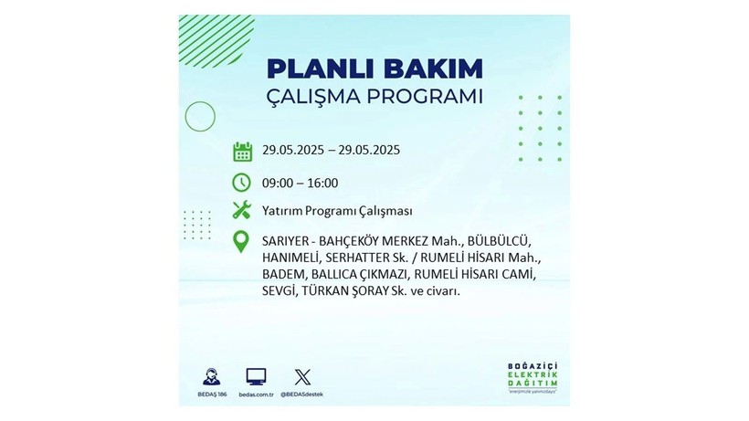 Yarın bu ilçelerde elektrikler gidecek: 29 Mayıs elektrik kesintileri - Resim: 45