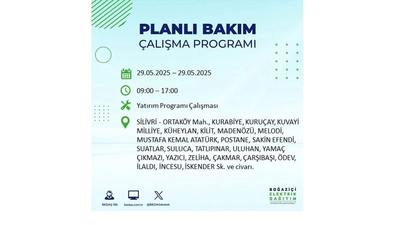 Yarın bu ilçelerde elektrikler gidecek: 29 Mayıs elektrik kesintileri - Resim: 50