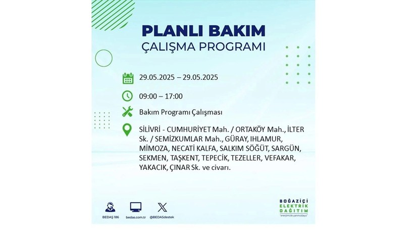 Yarın bu ilçelerde elektrikler gidecek: 29 Mayıs elektrik kesintileri - Resim: 52