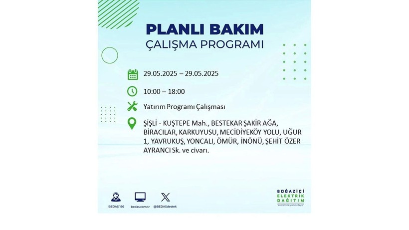 Yarın bu ilçelerde elektrikler gidecek: 29 Mayıs elektrik kesintileri - Resim: 55