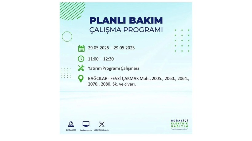 Yarın bu ilçelerde elektrikler gidecek: 29 Mayıs elektrik kesintileri - Resim: 6