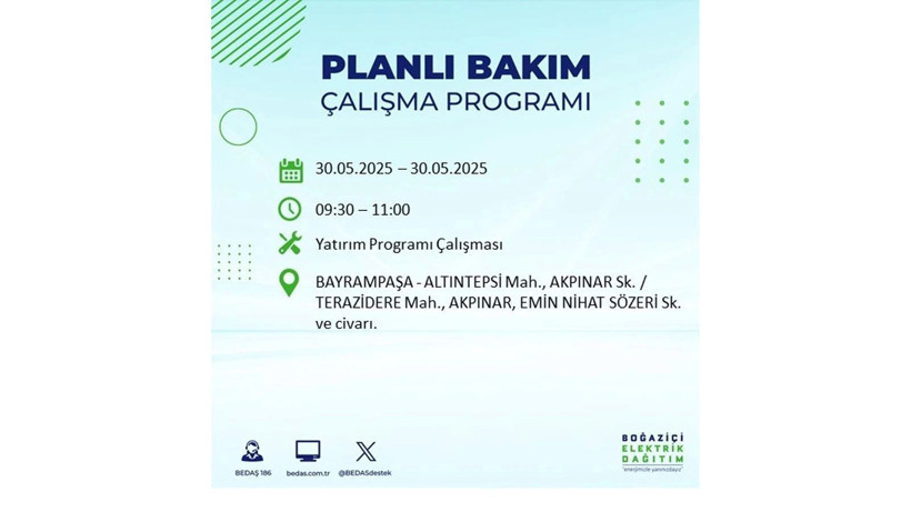 Yarın birçok ilçede elektrikler olmayacak: 30 Mayıs elektrik kesintileri - Resim: 18