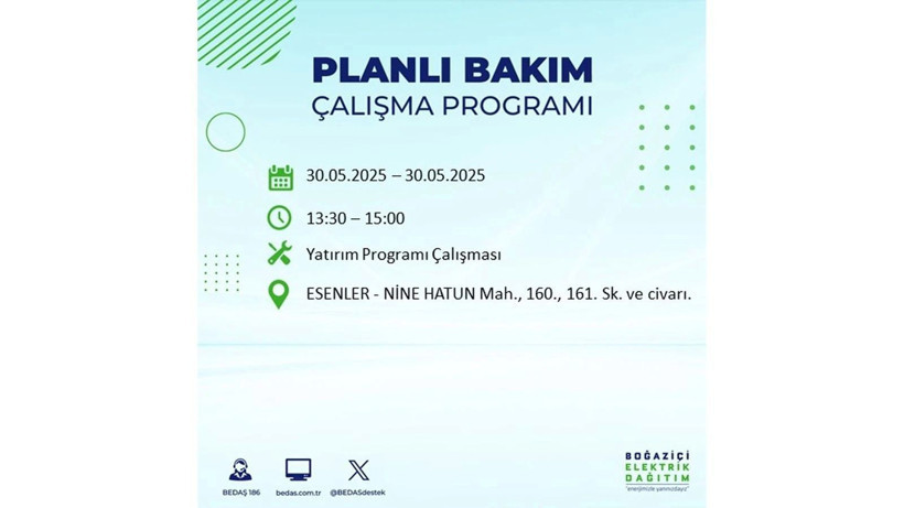 Yarın birçok ilçede elektrikler olmayacak: 30 Mayıs elektrik kesintileri - Resim: 26