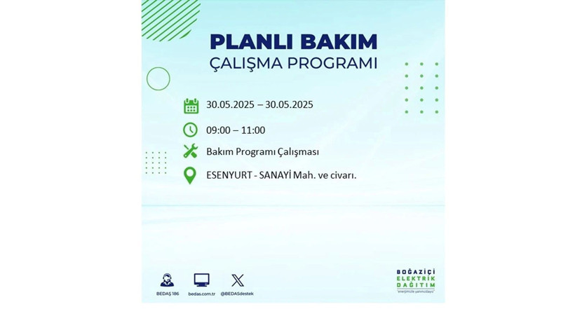 Yarın birçok ilçede elektrikler olmayacak: 30 Mayıs elektrik kesintileri - Resim: 27