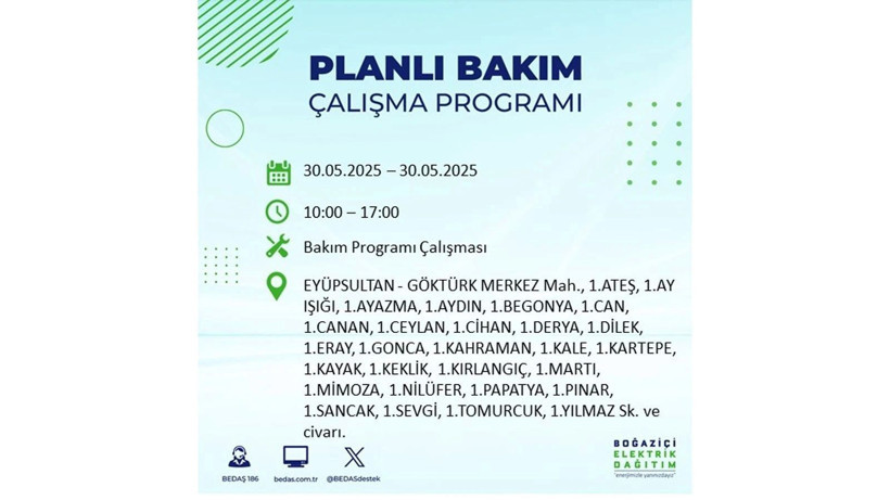 Yarın birçok ilçede elektrikler olmayacak: 30 Mayıs elektrik kesintileri - Resim: 32