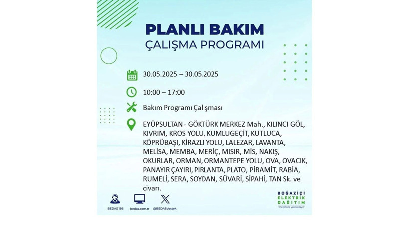 Yarın birçok ilçede elektrikler olmayacak: 30 Mayıs elektrik kesintileri - Resim: 37