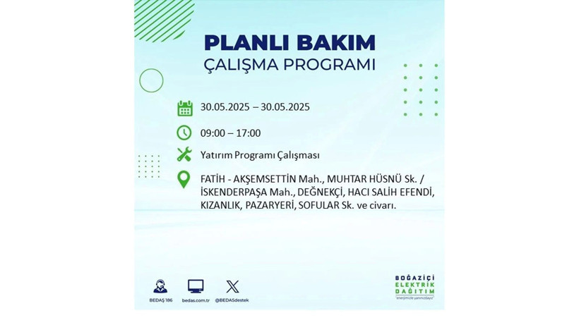 Yarın birçok ilçede elektrikler olmayacak: 30 Mayıs elektrik kesintileri - Resim: 42