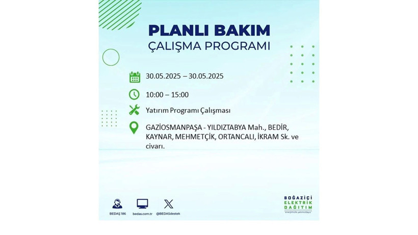 Yarın birçok ilçede elektrikler olmayacak: 30 Mayıs elektrik kesintileri - Resim: 43