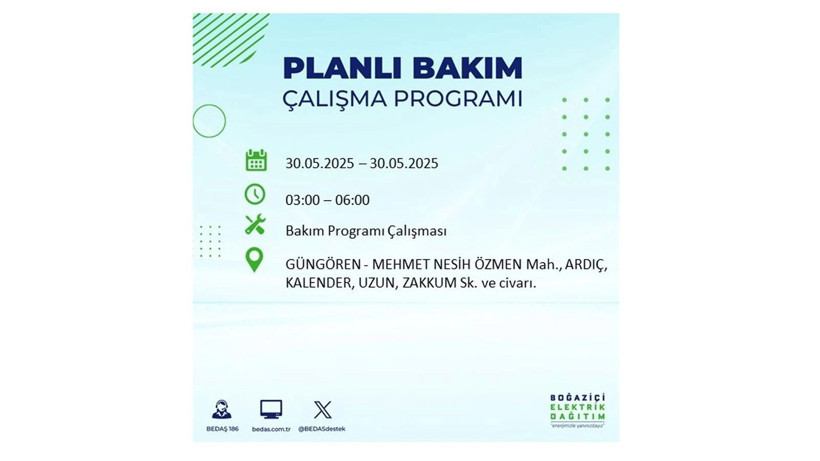 Yarın birçok ilçede elektrikler olmayacak: 30 Mayıs elektrik kesintileri - Resim: 45