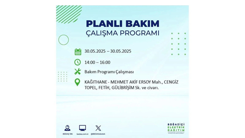 Yarın birçok ilçede elektrikler olmayacak: 30 Mayıs elektrik kesintileri - Resim: 47
