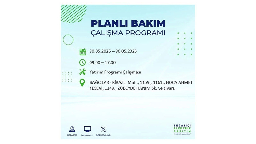 Yarın birçok ilçede elektrikler olmayacak: 30 Mayıs elektrik kesintileri - Resim: 9