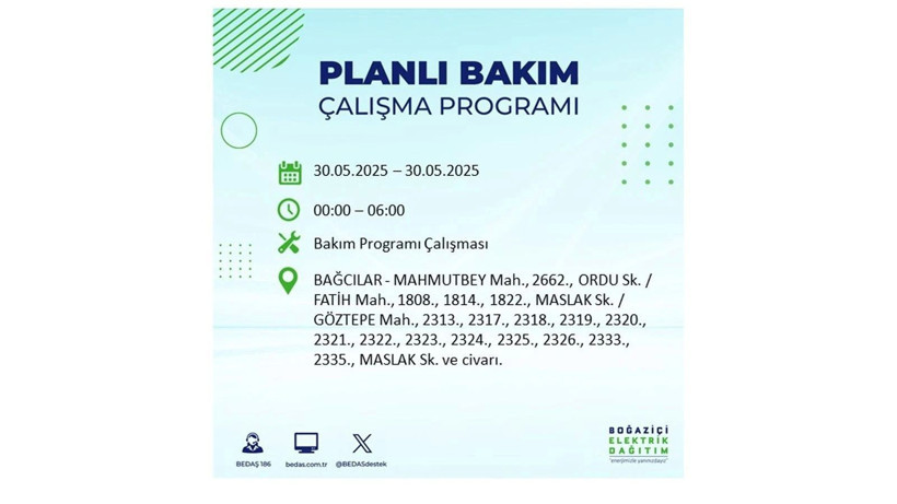 Yarın birçok ilçede elektrikler olmayacak: 30 Mayıs elektrik kesintileri - Resim: 10