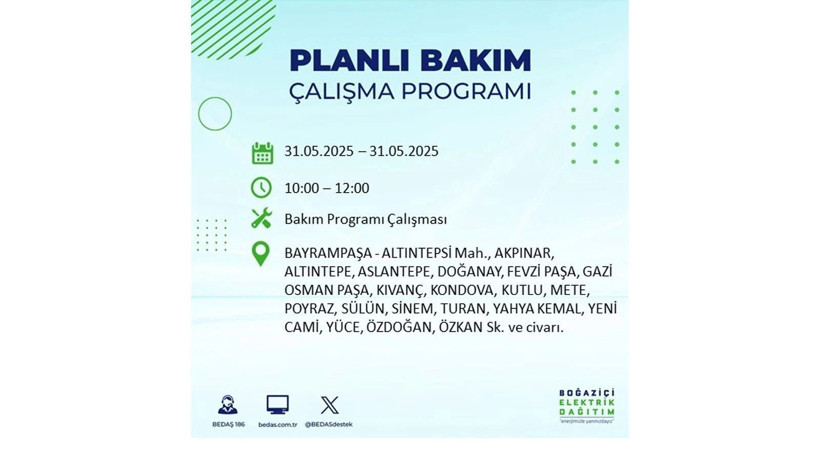Onlarca ilçede elektrikler olmayacak: 31 Mayıs elektrik kesintileri - Resim: 9