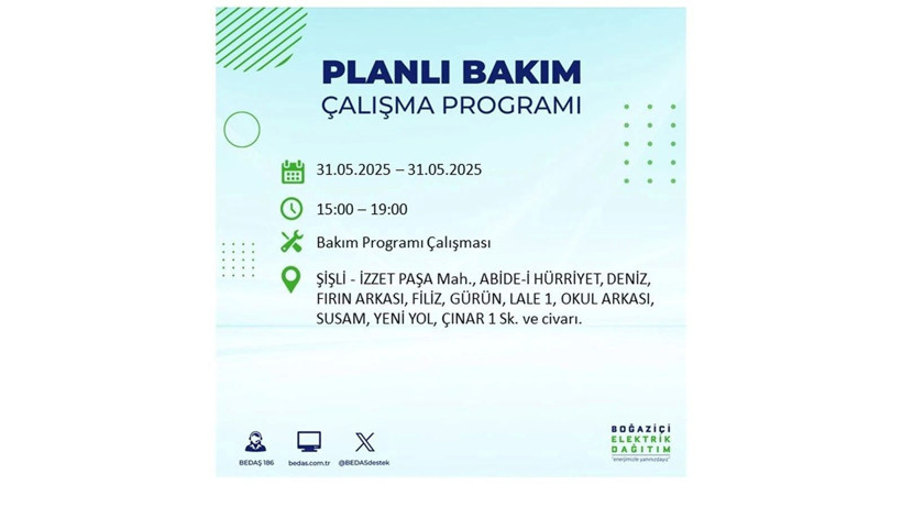 Onlarca ilçede elektrikler olmayacak: 31 Mayıs elektrik kesintileri - Resim: 31
