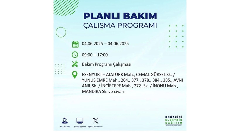 Elektrik kesintisinin olacağı ilçeler belli oldu: 3 Haziran elektrik kesintileri - Resim: 26