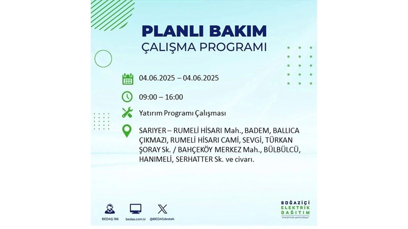 Elektrik kesintisinin olacağı ilçeler belli oldu: 3 Haziran elektrik kesintileri - Resim: 37