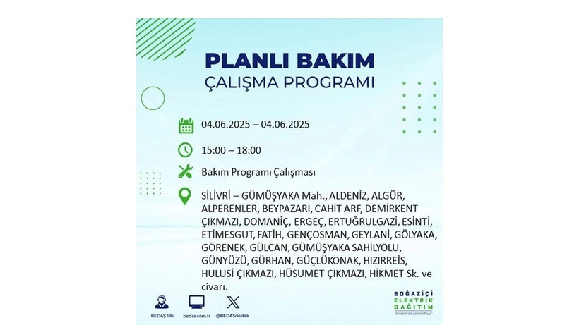 Elektrik kesintisinin olacağı ilçeler belli oldu: 3 Haziran elektrik kesintileri - Resim: 42