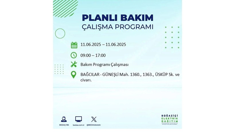 Elektrik kesintisinin olacağı ilçeler belli oldu: 11 Haziran elektrik kesintileri - Resim: 15