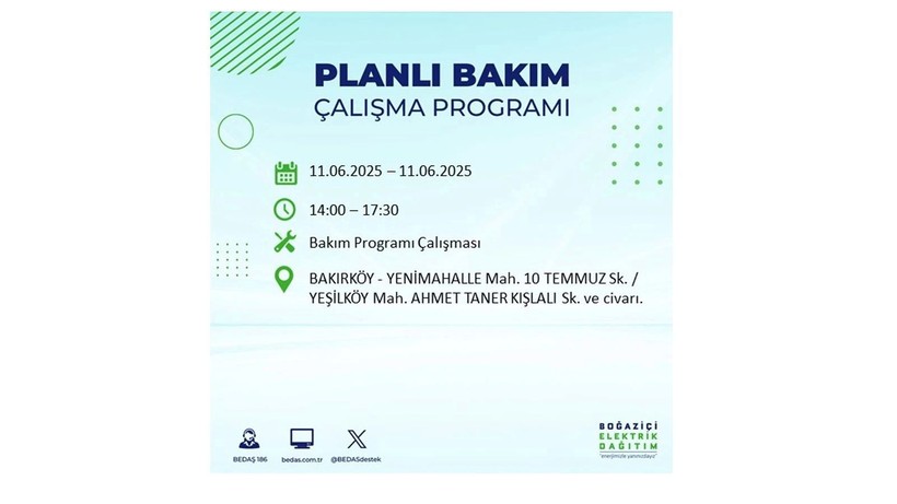 Elektrik kesintisinin olacağı ilçeler belli oldu: 11 Haziran elektrik kesintileri - Resim: 16