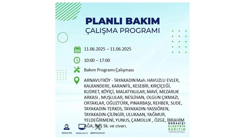 Elektrik kesintisinin olacağı ilçeler belli oldu: 11 Haziran elektrik kesintileri - Resim: 3