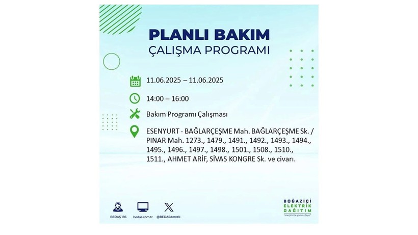 Elektrik kesintisinin olacağı ilçeler belli oldu: 11 Haziran elektrik kesintileri - Resim: 31