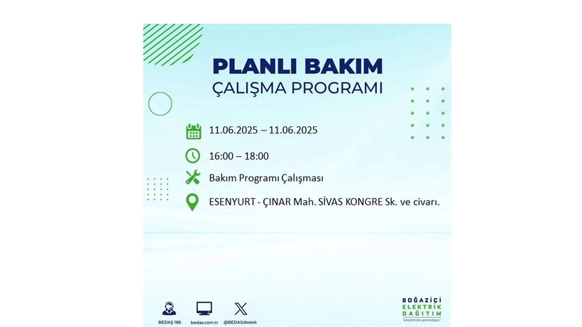 Elektrik kesintisinin olacağı ilçeler belli oldu: 11 Haziran elektrik kesintileri - Resim: 32