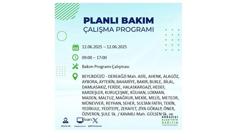 Elektrik kesintisi 9 saat sürecek: 12 Haziran elektrik kesintileri - Resim: 26
