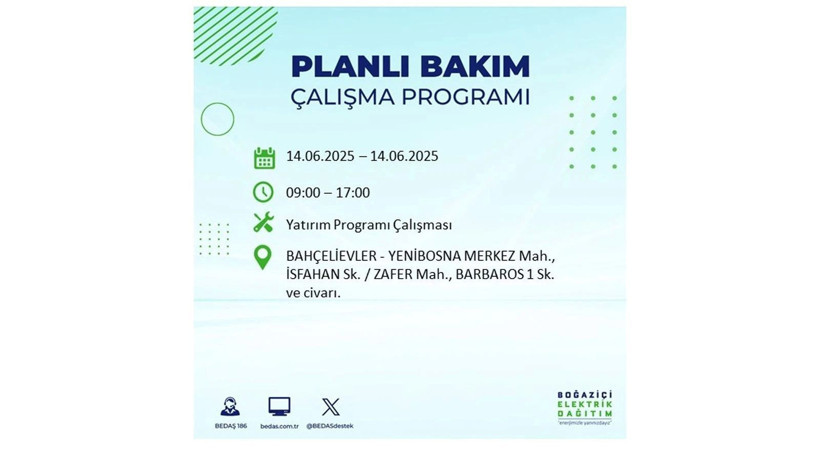 Uzun süreli elektrik kesintisi yaşanacak: 14 Haziran elektrik kesintileri - Resim: 13