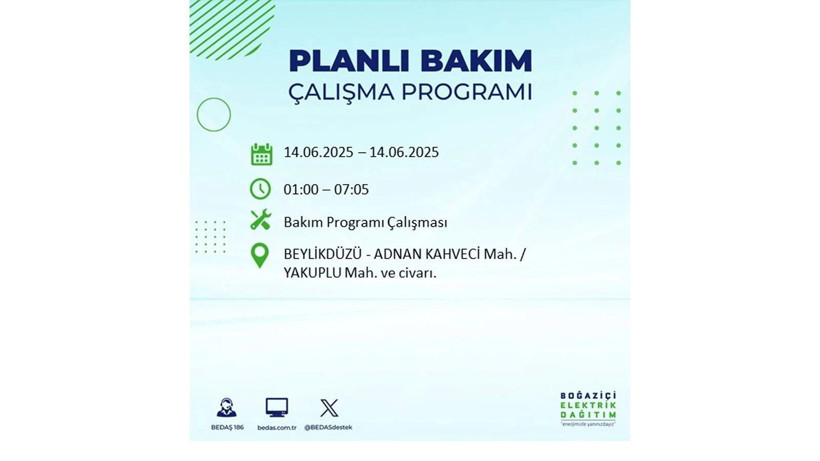 Uzun süreli elektrik kesintisi yaşanacak: 14 Haziran elektrik kesintileri - Resim: 18
