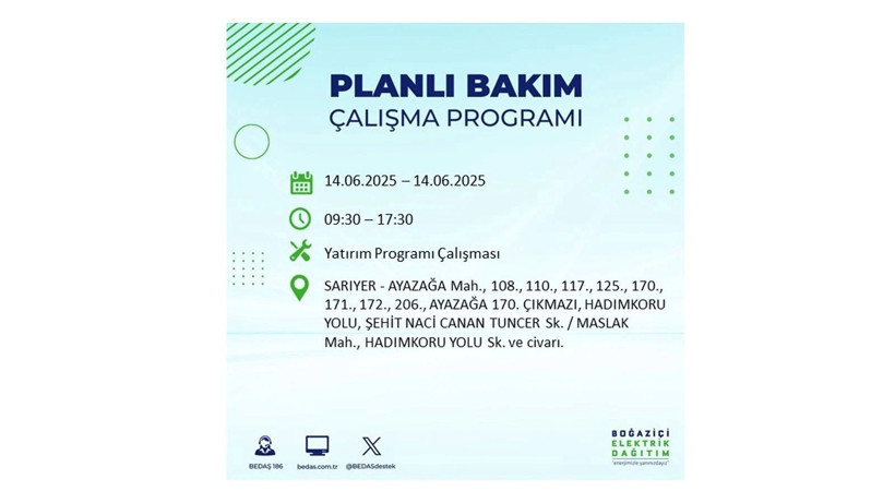 Uzun süreli elektrik kesintisi yaşanacak: 14 Haziran elektrik kesintileri - Resim: 39