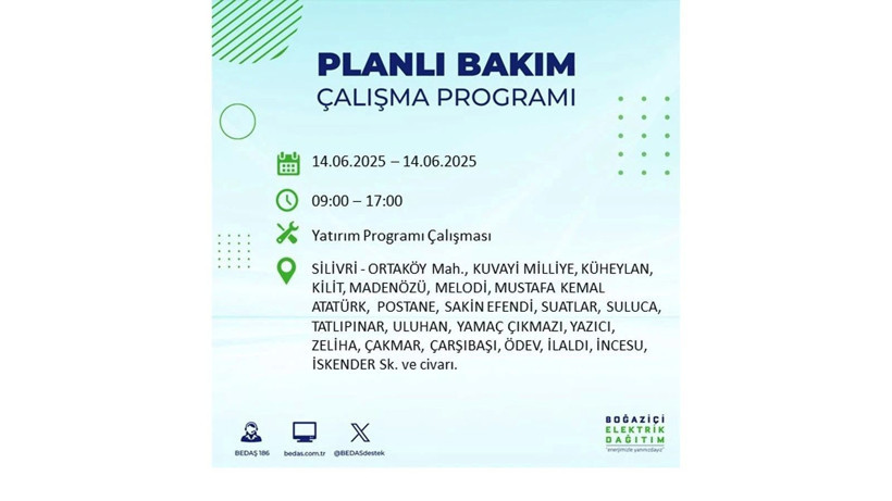 Uzun süreli elektrik kesintisi yaşanacak: 14 Haziran elektrik kesintileri - Resim: 43
