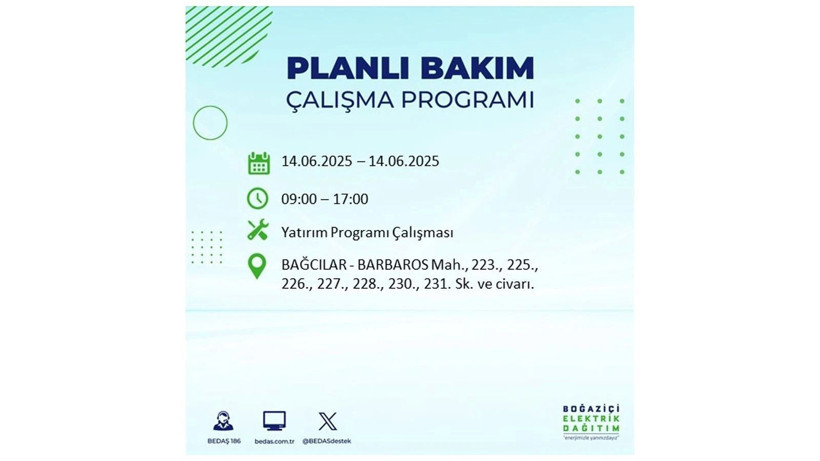 Uzun süreli elektrik kesintisi yaşanacak: 14 Haziran elektrik kesintileri - Resim: 1