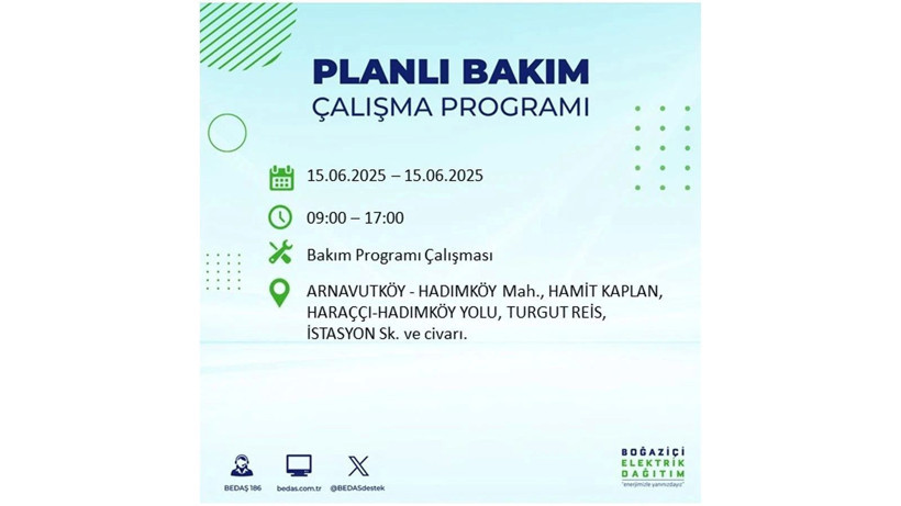 Yarın elektrikler olmayacak: 15 Haziran elektrik kesintileri - Resim: 1