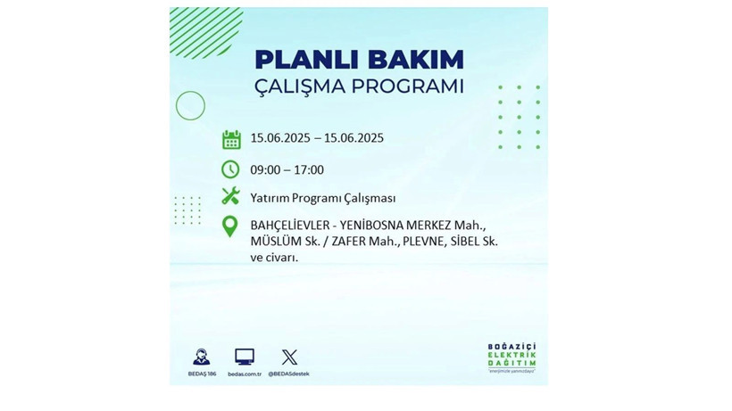 Yarın elektrikler olmayacak: 15 Haziran elektrik kesintileri - Resim: 6