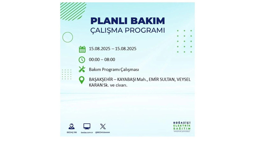 Elektrikler ne zaman gelecek? 15 Ağustos İstanbul elektrik kesintisi listesi: AYEDAŞ – BEDAŞ sorgulama - Resim: 49