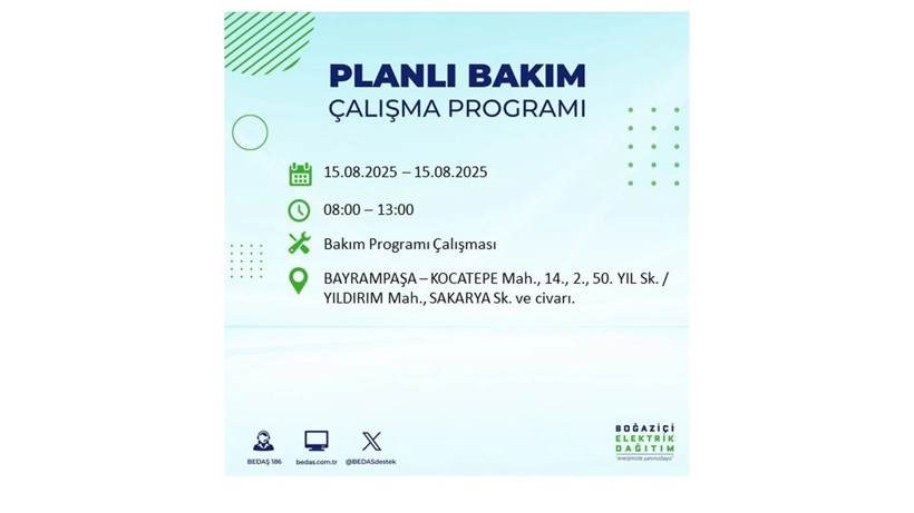 Elektrikler ne zaman gelecek? 15 Ağustos İstanbul elektrik kesintisi listesi: AYEDAŞ – BEDAŞ sorgulama - Resim: 48