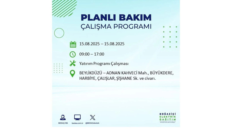 Elektrikler ne zaman gelecek? 15 Ağustos İstanbul elektrik kesintisi listesi: AYEDAŞ – BEDAŞ sorgulama - Resim: 46