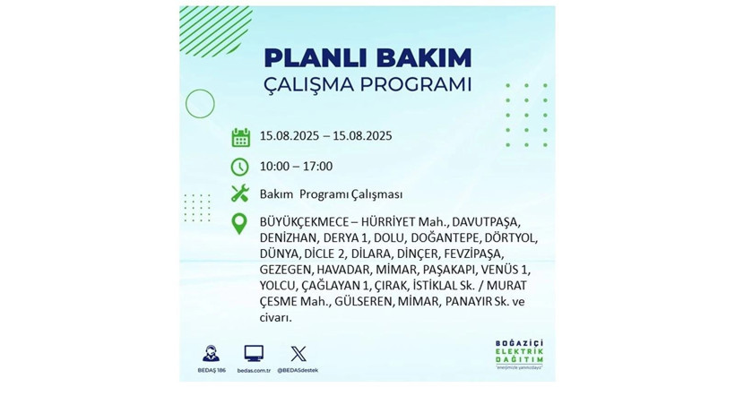 Elektrikler ne zaman gelecek? 15 Ağustos İstanbul elektrik kesintisi listesi: AYEDAŞ – BEDAŞ sorgulama - Resim: 41