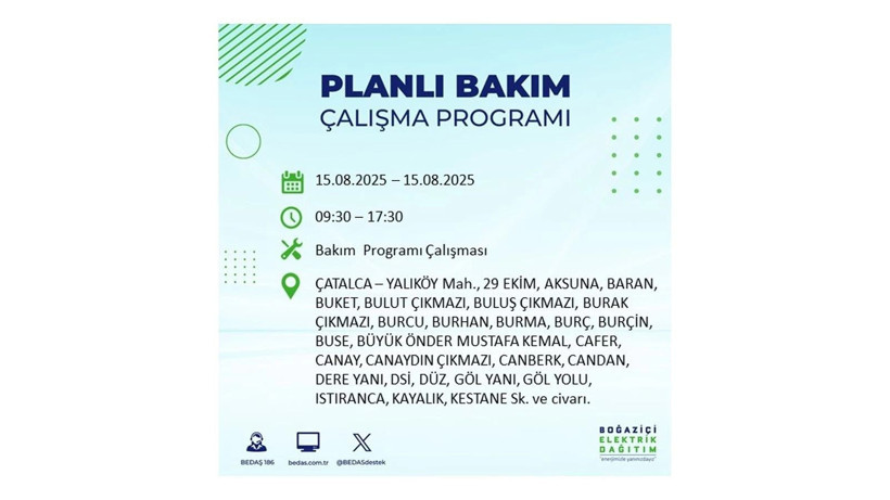 Elektrikler ne zaman gelecek? 15 Ağustos İstanbul elektrik kesintisi listesi: AYEDAŞ – BEDAŞ sorgulama - Resim: 37