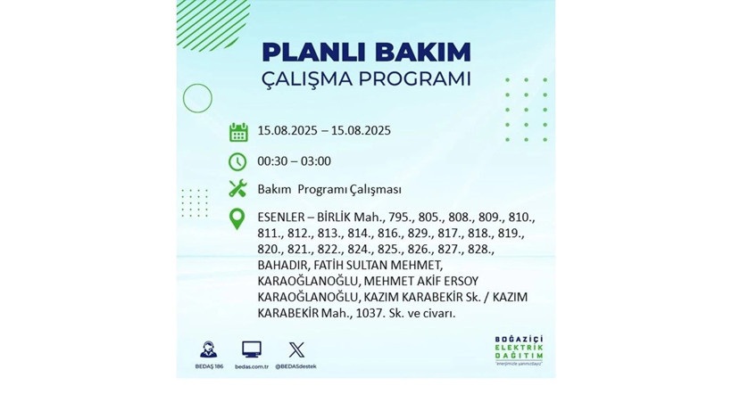 Elektrikler ne zaman gelecek? 15 Ağustos İstanbul elektrik kesintisi listesi: AYEDAŞ – BEDAŞ sorgulama - Resim: 35