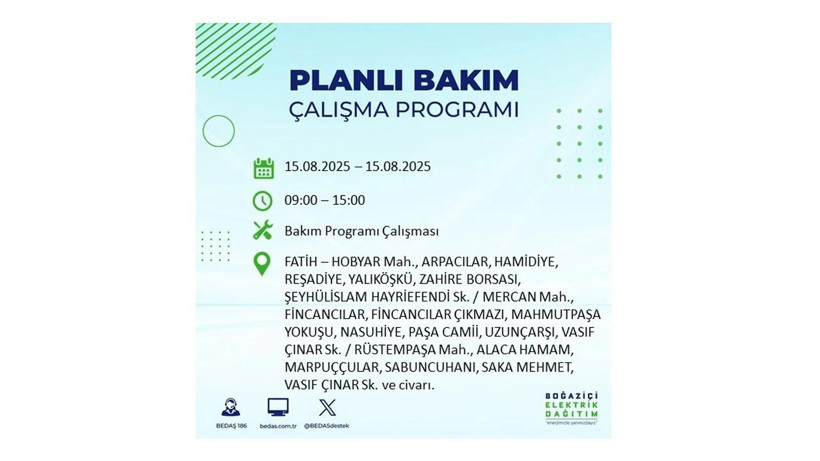 Elektrikler ne zaman gelecek? 15 Ağustos İstanbul elektrik kesintisi listesi: AYEDAŞ – BEDAŞ sorgulama - Resim: 21