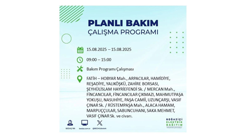 Elektrikler ne zaman gelecek? 15 Ağustos İstanbul elektrik kesintisi listesi: AYEDAŞ – BEDAŞ sorgulama - Resim: 20