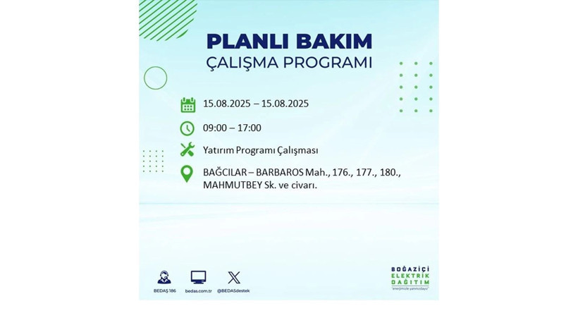 Elektrikler ne zaman gelecek? 15 Ağustos İstanbul elektrik kesintisi listesi: AYEDAŞ – BEDAŞ sorgulama - Resim: 55