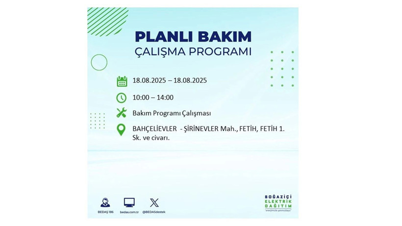 Elektrik kesintisi 9 saat sürecek: 18 Ağustos İstanbul elektrik kesintisi - Resim: 11